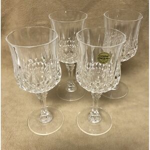 Echt Bleikristall German Crystal Wine Glasses (4) Elegant Design 7.25" Tall READ